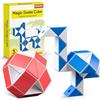 ECHOCUBE Cubo Serpente Magico, 2 Confezioni da 24 Parti Serpente Righello Twist Puzzle Regali per Feste, Giocattoli Fidget Educativi Creativi Serpente per Bambini/Adulti