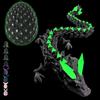 CWENDANER Uovo di drago a sorpresa con drago all'interno, giocattolo con stampa 3D, decorazione creativa, regalo per adulti e bambini (verde brillante)
