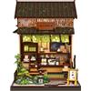 Cutefun Book Nook - DIY Case delle bambole, book nook japan per Adulti, Artigianale di Tiny House, Adorabile Negozio di Dolci Giapponese, Regalo per Donne che Amano i Libri(Kanmi-dokoro Kurihara)
