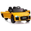 Garvee Auto Elettrica per Bambini Audi R8 con Licenza Ufficiale 12V, Giallo | Porte apribili, luci LED, musica Adatta a bambini dai 3 agli 8 anni Peso massimo supportato 35 kg Telecomando 2,4GHz