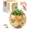 PieceRelax 3D Puzzle Vaso da Pianta - Daisy Breeze | 80 Pezzi | Vaso DIY da Montare | Regalo Creativo per Amanti delle Piante | Perfetto per Cactus e Succulente [K1129]