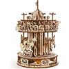 UGEARS Puzzle 3D di Legno - Carosello Rotante in Legno - Modellini da Costruire per Adulti - Puzzle per Adulti - Modello 3D Meccanico Auto-Assemblante - Kit Fai da Te - Splendido Regalo e Decorazione