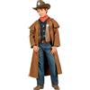 W WIDMANN MILANO Party Fashion - Set costume da cowboy per bambini | Costume western con cappotto, gilet, stella da sceriffo e sciarpa per Carnevale e feste a tema