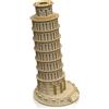 Hallisun Torre di Pisa 3D Puzzle in legno per adulti, legno Italia Torre di Pisa modello di architettura fai da te Kit di costruzione fatto a mano Craft Hobbies Toy, regalo di compleanno, 151 PCS