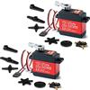 Miuzei Servo Digitale Radiocomandato 270° 20 kg Servomotore Impermeabile con Cambio in Metallo per Modelli Servocomando Rc Ali Rigidi Auto Robot Intelligente Fai da Te (2 Pezzi)