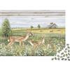 G9X5T3Y7 Famiglia di Cervi Prato Puzzle 1000 Pezzi Carta Gioco di Puzzle 1000 Pezzi Fiori di Campo Natura Relax Famiglia Regalo 70x50cm/1000pcs