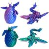 Guador Uovo di drago stampato 3D con dragos alato, 2 pcs uovo di dragos misterioso drago nell'uovo, Dragon Egg, figure a sorpresa Easter Drago, decorazione per la casa,Blu-viola+Blu-verde