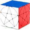 ROXENDA Cubo Magico a Stella Senza Adesivi - Speed Cube 3x3 con Design Innovativo e Colori Vivaci, Giocattolo Educativo per Bambini e Adulti