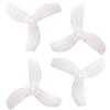 Gemfan 4 paia di eliche a 3 lame/4 pale da 1,0 mm CW CCW PC Paddle per 08028 Motor Freestyle Racing Tinywhoop Drone (3 lame, bianco latte)