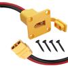 YACSEJAO Cavo 10AWG XT90 per montaggio a pannello, connettore ad alta corrente per sistemi solari, biciclette elettriche, modelli RC, filo di rame stagnato resistente (1 m)