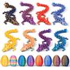 zhancydeal Set di 8 uova di drago in miniatura 3D con drago - 12,7 cm di cristallo drago giocattolo di piccole dimensioni, giocattolo misterioso drago uovo di drago a sorpresa (8 pezzi)