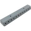 BELI-BECO Piastra di distribuzione 64/12 per spina trasversale - Connettore a banana in miniatura con diametro perno: 2,6 mm, 24 porte, 100 x 20 mm (grigio)
