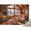 DAFUfbw Mountain Cabin Puzzle 1000 Pezzi Riciclato Labrador Puzzle for Adultos Puzzle Gioco Accessori Impossibile Difficile Difficile Stimolante Divertente Gioco 38x26cm/1000pcs