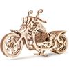 EWA Eco-Wood-Art - Motociclo Cruiser - Puzzle meccanico tridimensionale - Puzzle per adulti e adolescenti - Collezione senza colla - 152 dettagli.