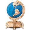EWA Eco-Wood-Art - Globo blu - Puzzle meccanico tridimensionale - Puzzle per adulti e adolescenti - Collezione senza colla - 393 dettagli.