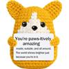 Generico Animali all'Uncinetto con Messaggi Positivi Cagnolino peluche e ispiratore | Amigurumi con messaggio positivo per Mamma, Papà, Figlia, Figlio, Sorella, , Adolescenti, Donne, Colleghi