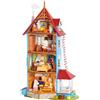Rolife Casa dei Mumin, Casa delle Bambole in Legno con Luci LED | Livello Intermedio, Valle dei Mumin, Casa Blu Mumin a 4 Piani, Regalo Creativo per Compleanno, Decorazione Domestica, 7 Ore
