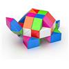 ROXENDA Magic Snake con 60 Blocchi, Magic Snake Cube Twist Puzzle - 3D Puzzle Giocattolo di Fidget Snake Gadget Compleanno per Bambini e Adulti - 1 Pack (Multicolore)