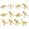 SCSpecial 12 pezzi Fossili di dinosauro per bambini Ossa di dinosauro Scheletro Figure giocattolo per giochi scientifici Ricompense Dino Sand Dig - Set A