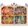 Tonecheer Set puzzle 3D Book Nook fai da te, casa miniatura in legno, diorama con LED e copertura antipolvere, decorazione per bricolage（Accademia Magica）