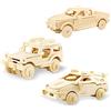 Georgie Porgy Puzzle in Legno 3D Collezione di Modelli Animali Traffico Confezione da 3 Kit per Costruzioni in Legno Kids Jigsaw Toy età 5+ (Pickup Auto Jeep)
