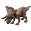 Mattel Brick Shop Mattel Jurassic World Attacco Fatale - Zuniceratopo, dinosauro con articolazioni mobili e azione d'attacco specifica, giocattolo per bambini, 4+ anni, HLN66