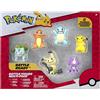 Pokémon Pokemon- Confezione da 6 Personaggi della Battaglia: Pikachu, Squirtle, Charmander, Bulbasaur, Mimikyu & Toxel-Dettagli Autentici, Multicolore, PKW2684