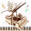 IQIETOY Puzzle 3D per Adulti - Fantastico Kit Fai Da Te Per Costruire Un Carillon a Forma Di Pianoforte per Adulti Kit Di Modellismo Puzzle Meccanico In Legno