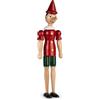 CARTOON Marionetta Pinocchio in Legno Decorata a Mano 20 cm Articolata