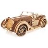 UGEARS VM-01 Roadster Veicolo - Regalo per la festa del papà Arte in legno 3D DYI - Progetti divertenti per adulti e bambini - Modello funzionante meccanico 3D - Materiale compensato