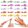 YAOZUP Slingshot Dinosaurs, 20 Pezzi Fionda da Dito di Dinosauro, Dito Volare Dinosaur, Slingshot Dinosaur Finger Toys, Giocattolo da Festa di Dinosauro per Bambini, Colore Casuale
