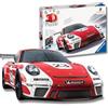Ravensburger - Puzzle 3D Porsche 911 GT3 Cup Salzburg rosso e bianco, Modellini auto da costruire 154 pezzi