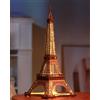 ROBOTIME Puzzle 3D LED modello Torre Eiffel in legno - architettura modello in legno da costruire per adulti, costruzione regali per adulti e adolescenti, 164 pezzi