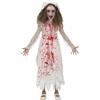FIESTAS GUIRCA Costume da sposa per ragazze, con fascia per capelli con velo e sanguinoso abito da sposa, per Halloween, carnevale, feste a tema