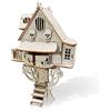 Cuteefun Puzzle di Legno 3D per Adulti, Kit Fai da Te Tiny Tree House, Crea Il Tuo Kit di Legno da Costruire, Set di Costruzioni Meccaniche, Regalo per Compleanno Festa del papà Chirstmas