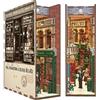 Tonecheer DIY Book Nook Kit, Puzzle 3D in Legno Casa Delle Bambole Miniature da Costruire Modellismo Adulti, Decorazione Creativa Della Libreria con luce LED (84 Charing Cross Road)