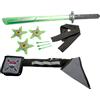 Simba Next Ninja Mega Set, 9 Pezzi, Cintura Regolabile Fino a 80 cm, Spada con Luce e Suono, Funzione di Tiro, Tre Frecce e Stelle, Fascia per Capelli, a Partire dai 3 Anni
