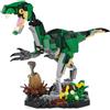 LUXEBLOCKS Velociraptor - Set di 437 dinosauri con Baby Raptor e uovo da cova, display dinamico con giunti mobili per decorazioni da ufficio da collezione
