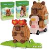 FCXVXCL Capybara Mattoncini da Costruzione, 2PCS Blocchi da Costruziones Mini Building Blocks Set Micro Mattoncinis Creativi Set 3D Puzzle Blocchi DIY Mattoncini da Costruziones per Regalo di Compleanno