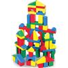 Melissa & Doug Set Cubi In Legno 100 Pezzi - Costruzioni In Legno | 100 pezzi, blocchi di legno in 4 colori e 9 forme, giocattoli Montessori, giochi di costruzione, giocattoli per bambini dai 2