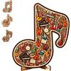 Generico Ornamento Di Jigsaw Puzzle Strumento Di Nota Musicale, Arte Di Visualizzazione Mozzafiato Con Diversi Frammenti Interni, Puzzle Di Nota Musicale in Legno 3D, Nota Musicale Creativa (B#)