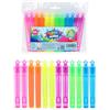 HENBRANDT, tubetti di bolle di sapone, colori fluo e tappo a forma di stella, confezione da 12