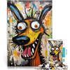 AITEXI Puzzle 1000 pezzi per adolescenti Cane graffiti arte urbana Sfida di gioco educativo giocattolo Regalo di compleanno, regali, arte murale 52x38cm