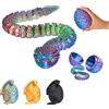 KAHAUS Serpente 3D nell'uovo | 27 cm serpente in 10 cm uovo | Sorpresa e regalo per bambini (Blu/Verde/Viola)