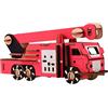 ibasenice Puzzle 3d in Legno per Ragazzo Ragazza Riproduzione di Camion dei Pompieri, Gioco Educativo per Sviluppare Ragionamento Spaziale e Fiducia, per Feste di Compleanno