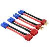 OliRC 4 pz T-Plug Deans Style a EC2 Maschio Femmina Connettore Adattatore con 5cm 2inch 16awg Wire (C40-4)