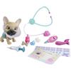 Simba 105950056 Pamper Petz Dog Dottore, 17 cm, Frenchie con funzione di bere e bagnato, pannolino con funzione di cambiamento colore, oltre 10 accessori medici, testa e gambe mobili, con suono, dai 3
