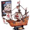 CubicFun Puzzle 3D Santa Maria, Modello Nave Spagnola 204 Pezzi | Kit Costruzione Nave Storica, Modello Decorativo da Scrivania, Puzzle Modellismo Adulti, Regalo Uomo Donna