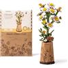 ROWOOD Puzzle 3D Fai da te Fiore in Legno Kit Modellino di Fiori Artificiali Da Montare Per Adulti (Chamomile)