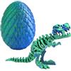 Generico 3D Printed Dinosaur Egg, Articulated Flexible Fidget Toy, Movable Gear Design, Unique Desk Ornament, (Multicolor, 1 Pack), Fun Gift for Kids & Adults Boys and Girls